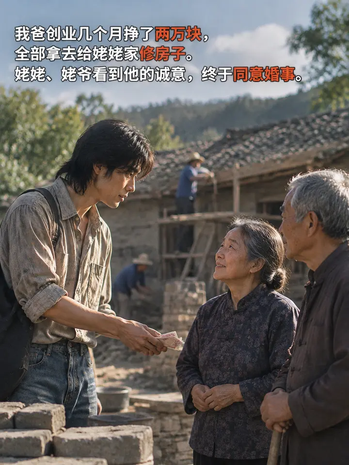 跨越二十年的爱情图文故事：从大学学费到家庭疑问的AI插画绘本 第 4 段