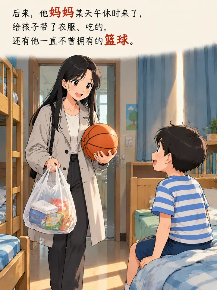 幼师自述图文故事：乐乐与篮球的感人绘本插画 第 3 段