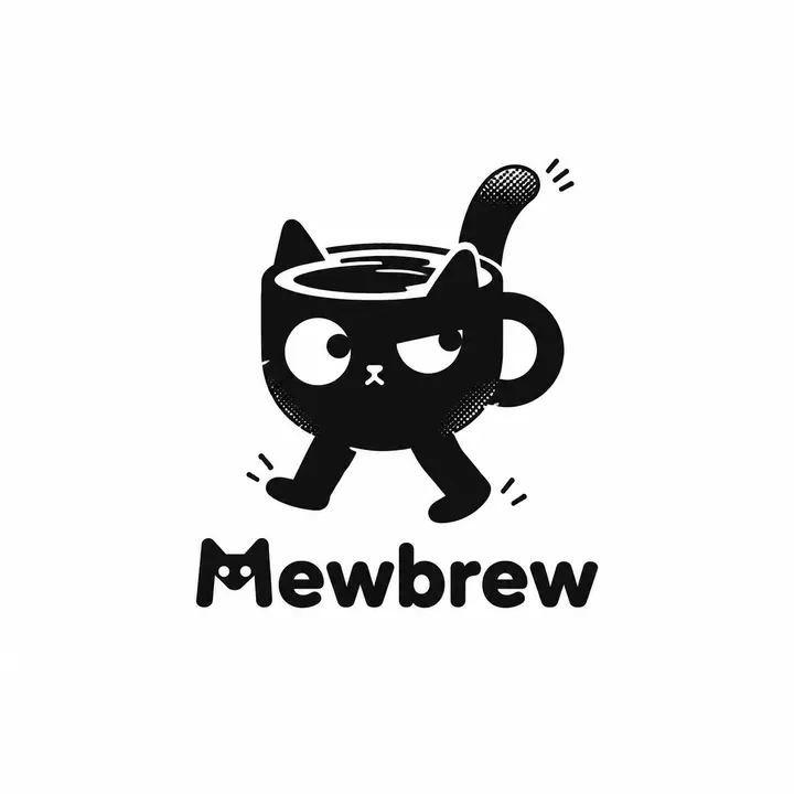 黑白极简搞怪品牌 LOGO 设计 AI 提示词