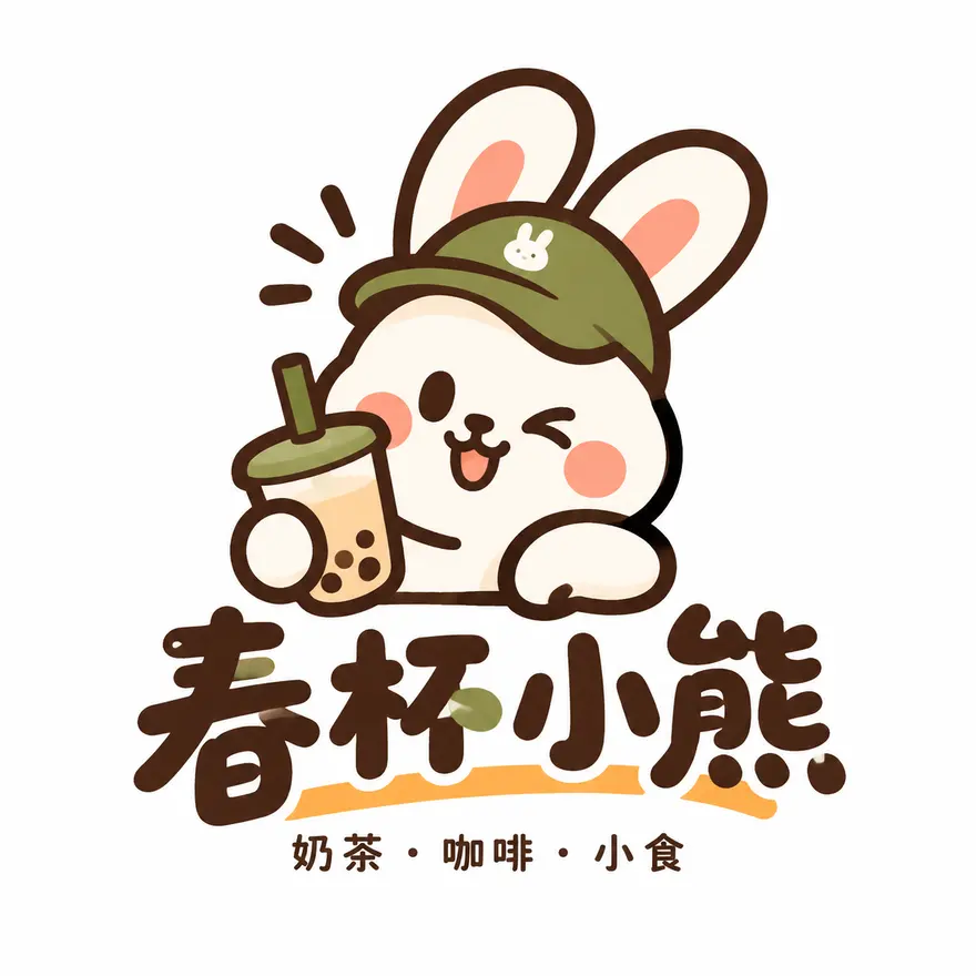 潮萌轻复古卡通吉祥物Logo AI提示词，适合小店品牌