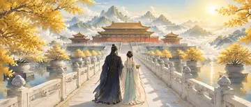 国风仙侠白玉长桥宫殿场景AI绘画提示词