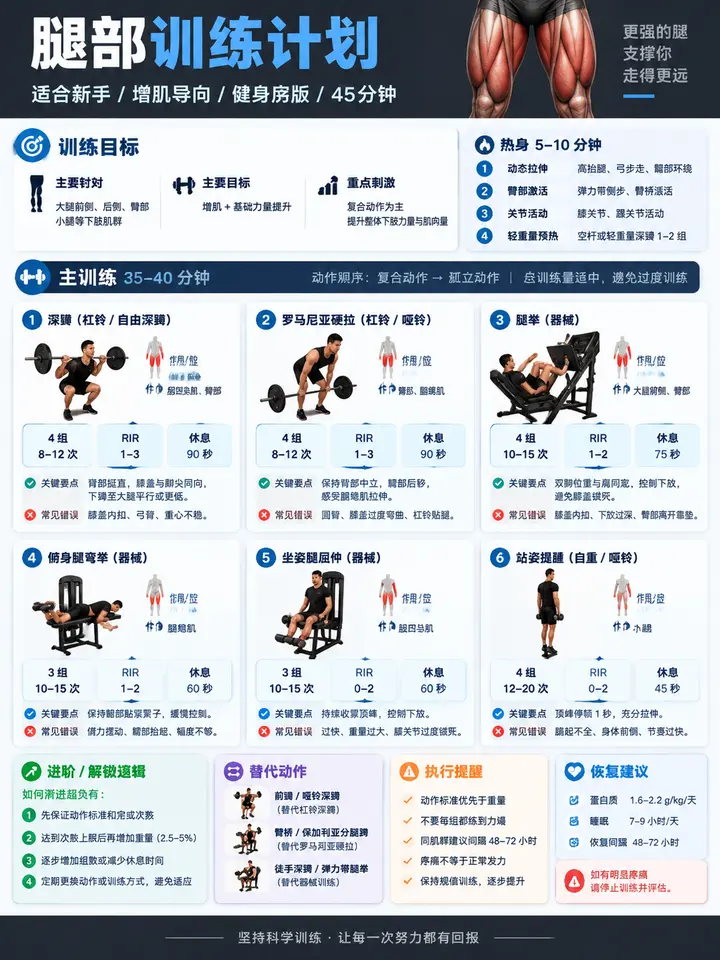 健身训练计划信息图 AI 提示词，中文肌群与动作解锁生成指南