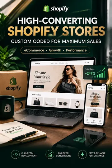 高端电商营销广告排版 AI 提示词:Shopify 店铺视觉设计