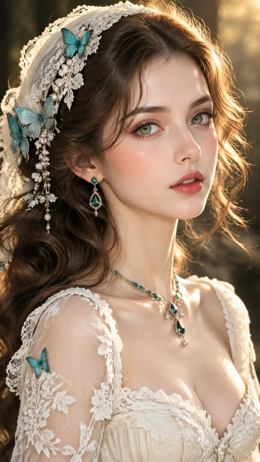 东方女性梦幻人像 AI 绘画提示词，唯美电影感肖像