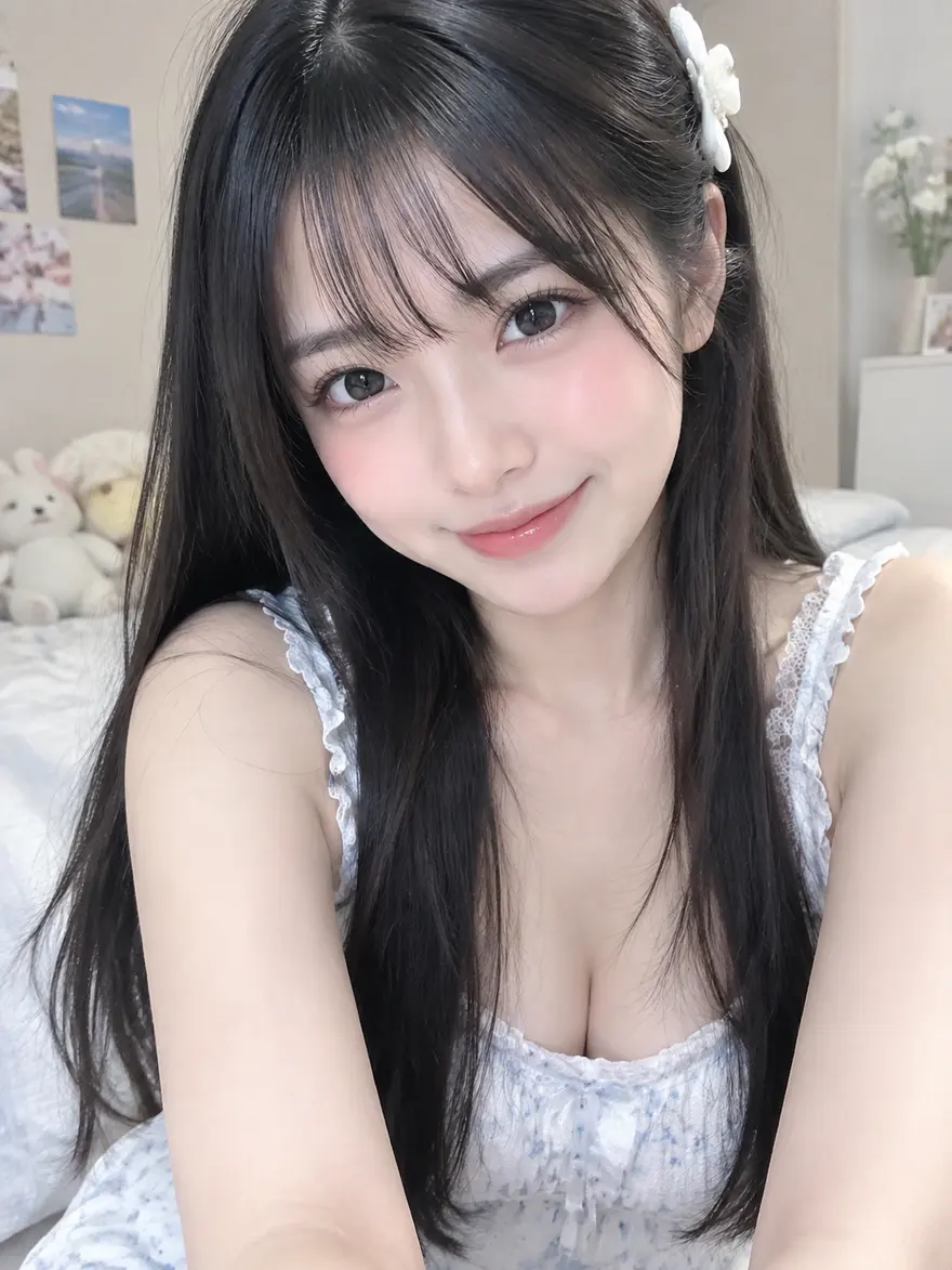 日本年轻女性角色 AI 绘画提示词 偶像系可爱少女形象生成