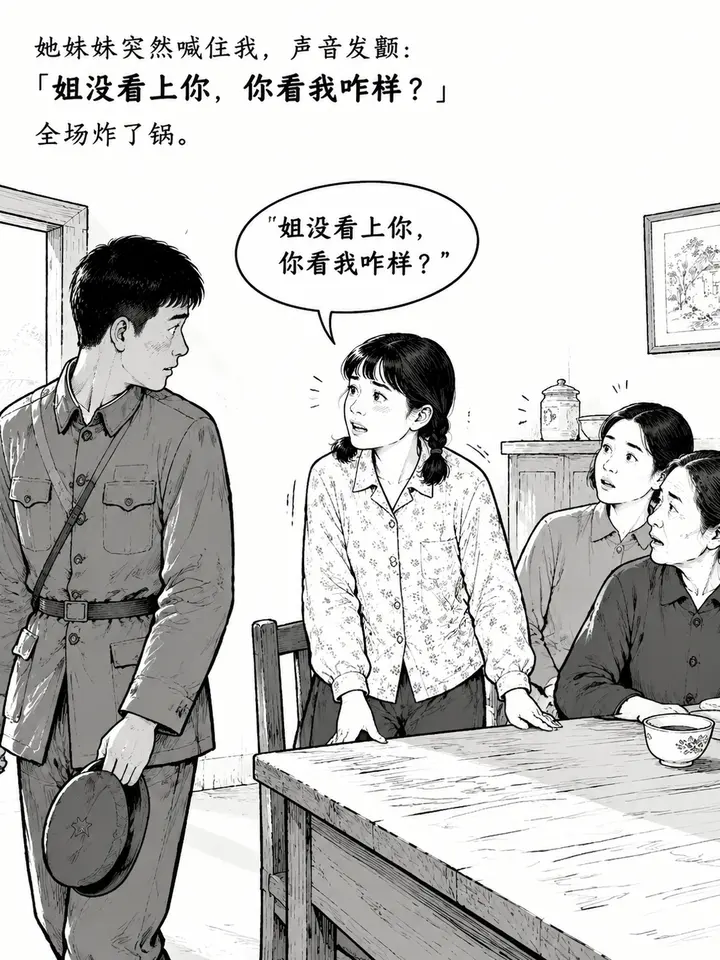 1980年提干相亲被嫌矮黑，妹妹一句话改变一生的图文故事 第 2 段