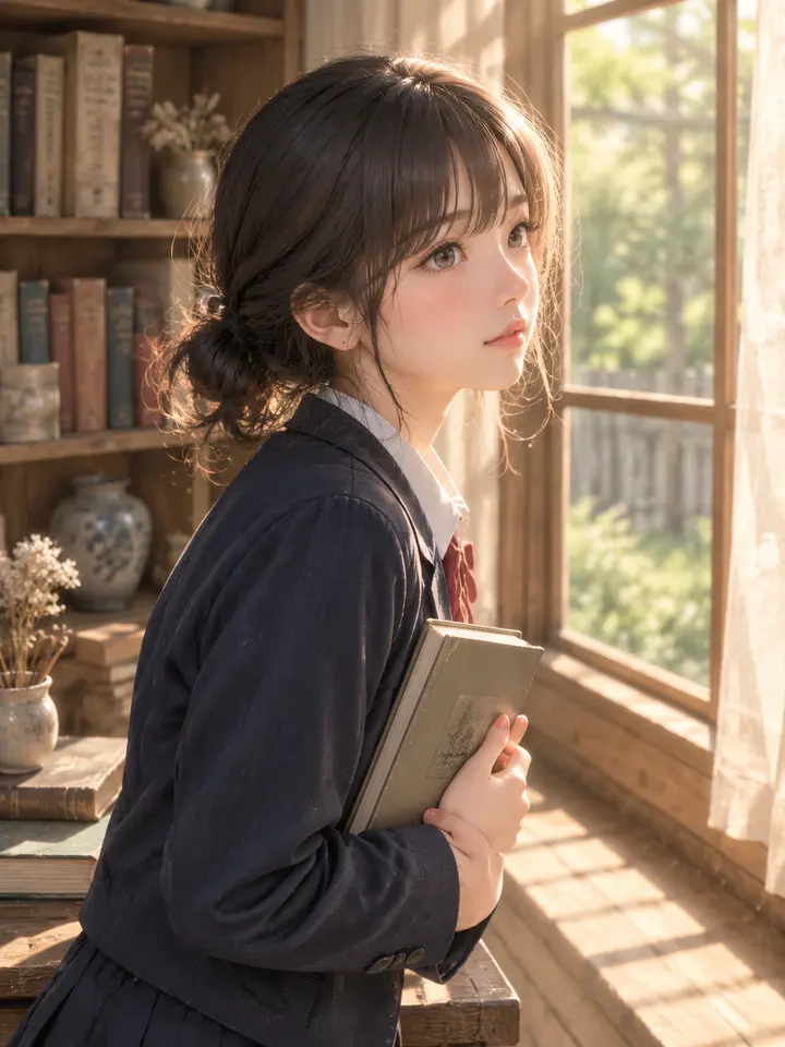 亚洲动漫少女写实摄影质感AI绘画提示词