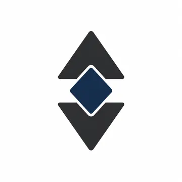 极简几何抽象双三角交错构成品牌标志图片生成提示词