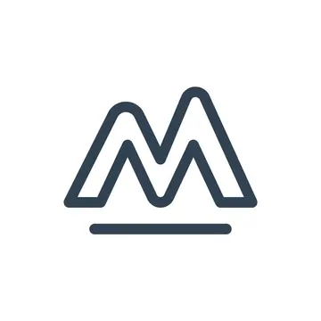 极简山峰字母M扁平风LOGO AI提示词