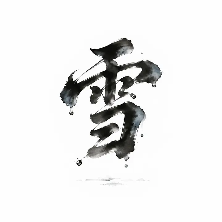 AI 绘画提示词之早春融雪宋韵手写书法标志