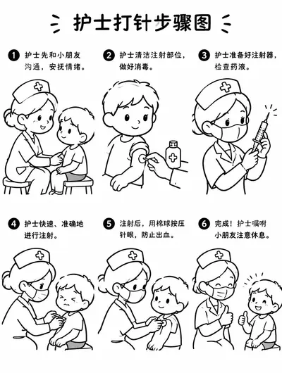 护士打针步骤图教程