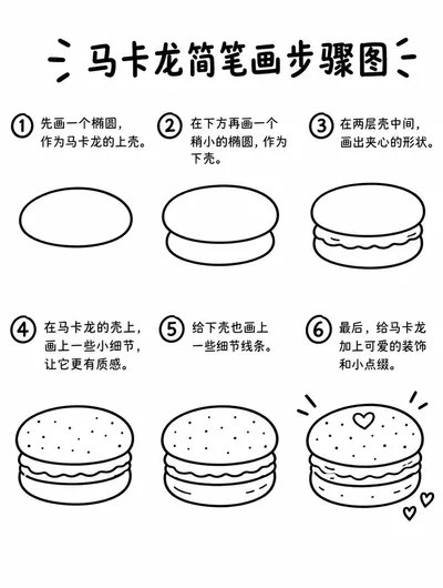 马卡龙简笔画画法大全
