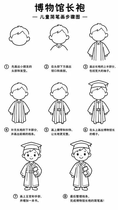 博物馆长袍怎么画才简单