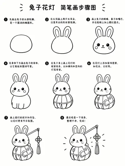 兔子花灯图片与步骤